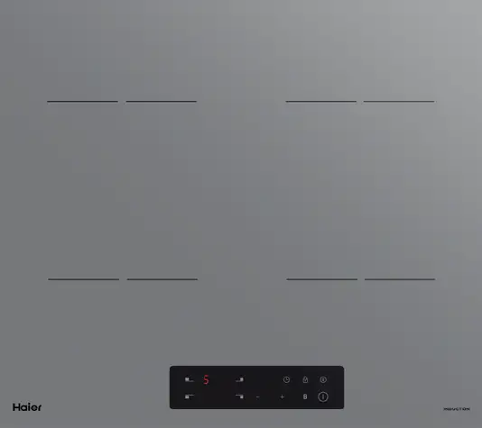 Haier HCI604TG3 Induction Cooktop 60cm 4 Zones Grey Glass