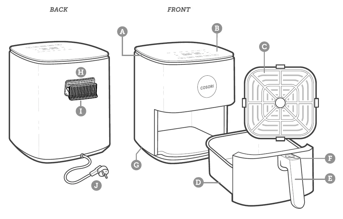 COSORI CAF-L501-KTR 4.7 Litre Air Fryer 2