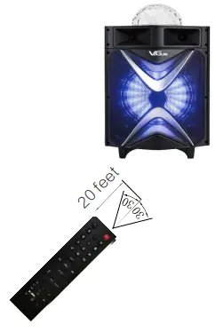 VeGue VS-1088 Portable Bluetooth Speaker - remote control