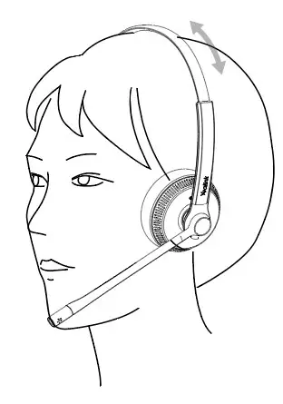 Yealink Wired Headset UH34 - Adjusting the Headband