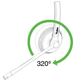 Yealink Wired Headset UH34 - Left or Right Wearing Style