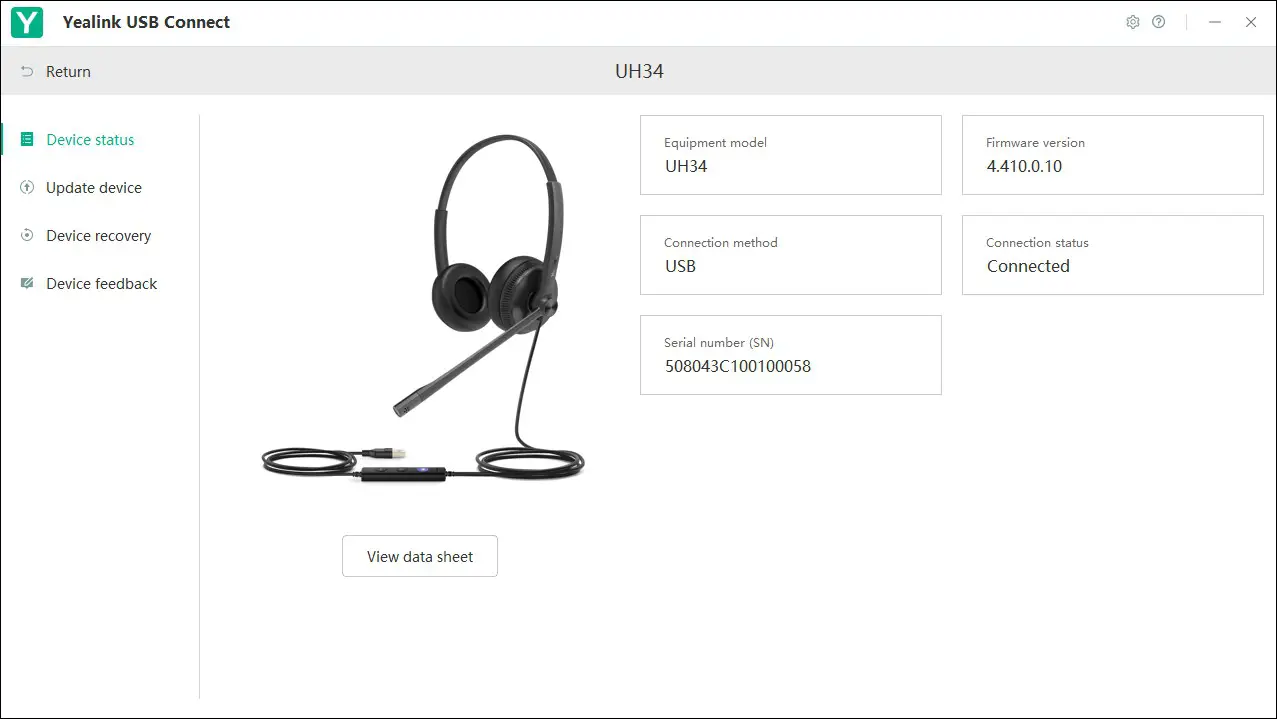 Yealink Wired Headset UH34 - Yealink USB Connect