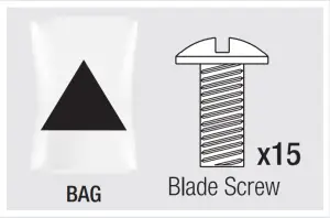 Hunters bag Blade Screw x15