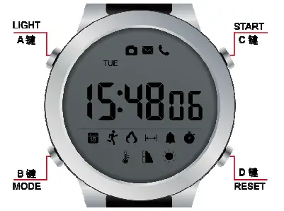 Cewaal F2 Smart Watch Bracelet - Functional Buttons