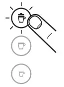 NESPRESSO 6421 Lattissima One Coffee Machine - Emptying the system before a period of non-use 5