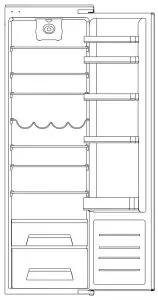 CANDY CFLO 3550 EK N Integrated Tall Fridge