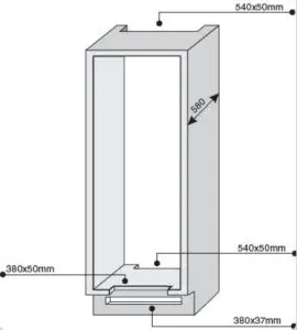 CANDY CFLO 3550 EK N Integrated Tall Fridge - FIG 19