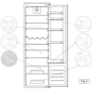 CANDY CFLO 3550 EK N Integrated Tall Fridge - FIG 3