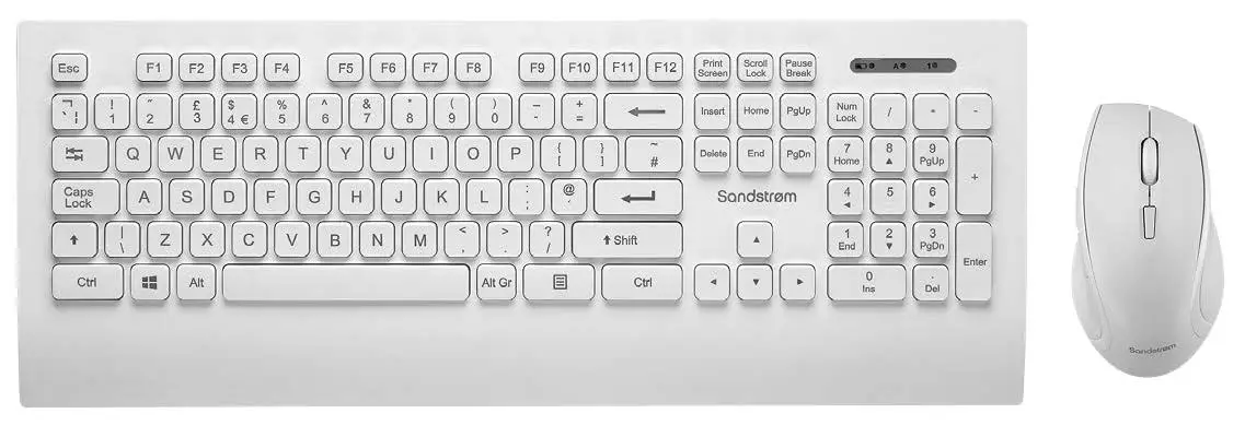 Sandstrom SDESWLW19 Wireless Combo Keyboard and Mouse Set