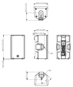 ART 945-A Art 9 Series Professional Active Speakers-932 DIMENSIONS