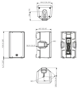 ART 945-A Art 9 Series Professional Active Speakers-945 DIMENSIONS