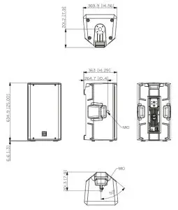 ART 945-A Art 9 Series Professional Active Speakers-ART 910 DIMENSIONS