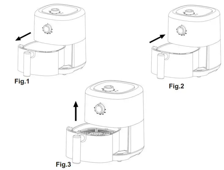ADLER AD 6310 1300W Airfryer User Manual - Fig 1 to 3