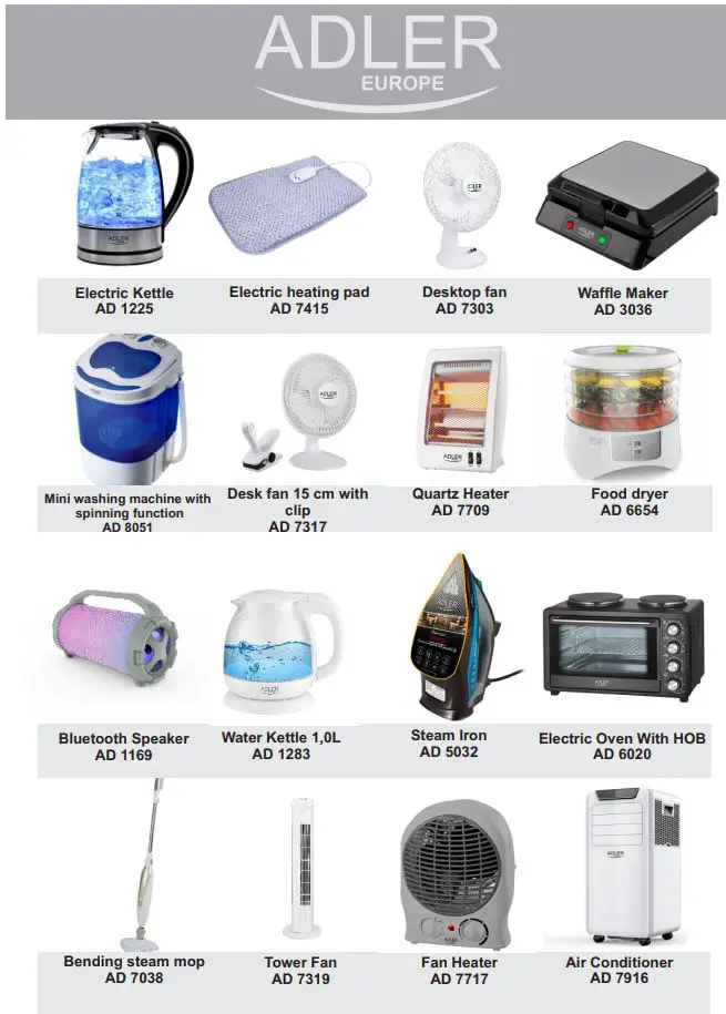 ADLER AD 6310 1300W Airfryer User Manual - Other Product