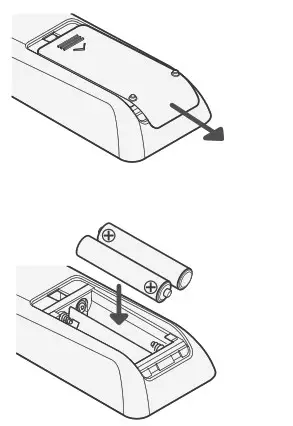 DENON DHT-S217 Dolby Atmos Sound Bar - Install batteries in the