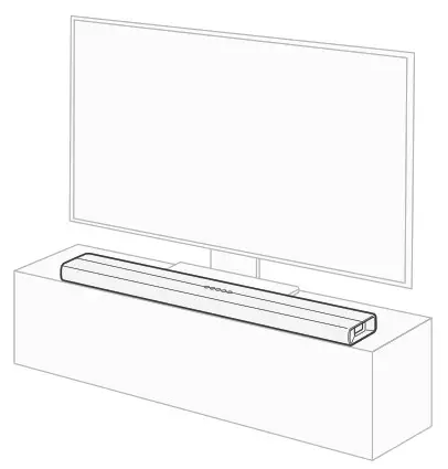 DENON DHT-S217 Dolby Atmos Sound Bar - Place the sound bar