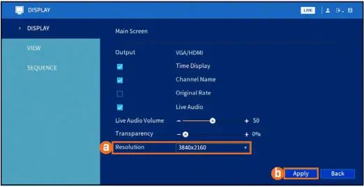 Changing the Recorder’s Output Resolution