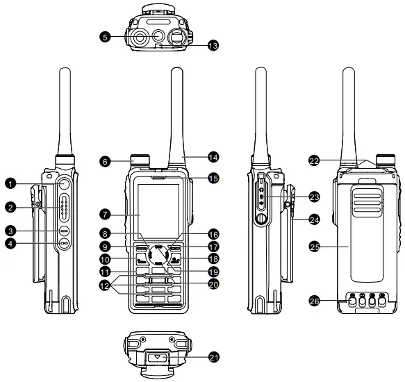 Hytera HP70 78 Digital Portable Radio