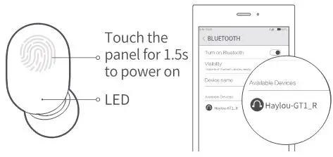 Haylou-GT1 TWS BT Earphone - Stereo Mode