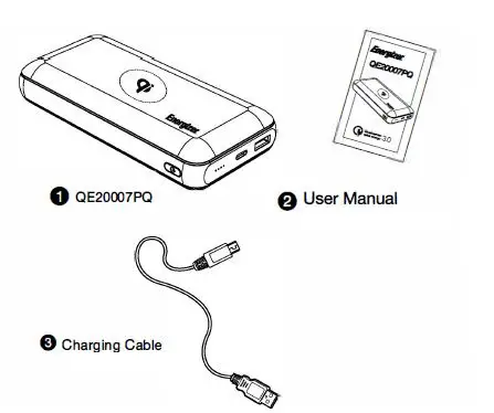 Energizer QE20007PQ Wireless 20000mAh Power Bank 1