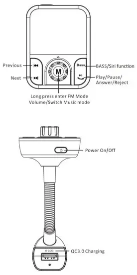 SCOSCHE SBTFM1 Wireless Hands Free Car Kit - 1