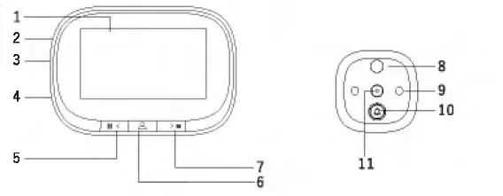 Simpled B09MZ4XX1W Digital Door Viewer 4.3 Inch LCD Screen 1