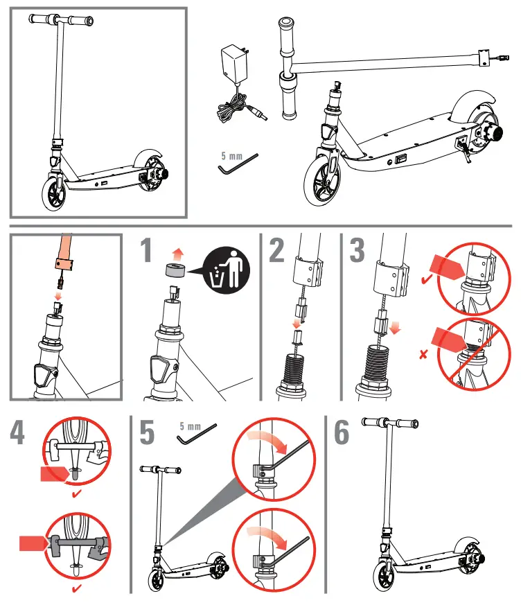 Razor 13173862 Power Core S80 Electric Hub Motor Scooter - parts 1
