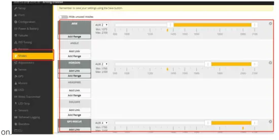 FLYWOO CineRace20 ANALOG Base - Mode setting