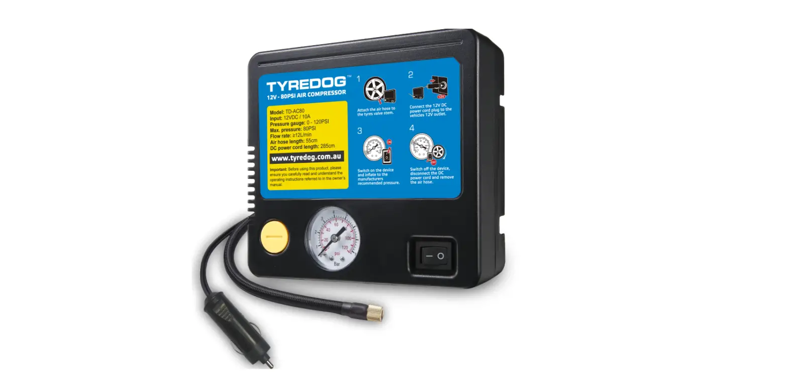 Tyredog Td-ac80 12v/80 Psi Mini Air Compressor Owner's Manual Tyredog Td-ac80 12v/80 Psi Mini Air Compressor Owner's Manual