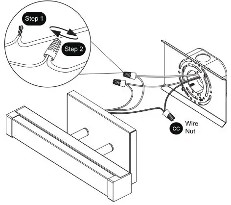 IN LIGHT Integrated LED Vanity Light - Connect the wires