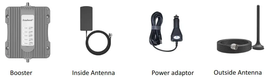 Amazboost M2 Cell Phone Signal Booster - Package Contents