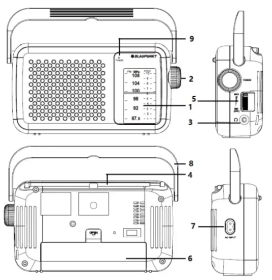 BLAUPUNKT PR8BK FM Portable Radio fig 1
