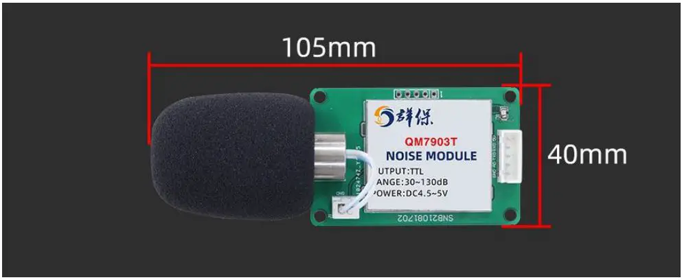 SONBEST QM7903T TTL On-Board Noise Sensor Module User Manual - Product Size