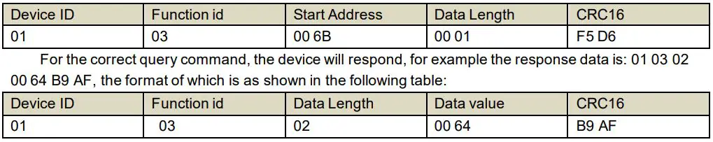 SONBEST QM7903T TTL On-Board Noise Sensor Module User Manual - Read Correction Value