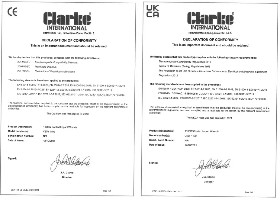 Clarke CEW1100 Electric Impact Wrench-fig9