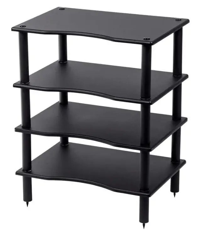 Monolith-4-Tier-Shelf-Audio--Stand-Black-Open-Air-Storage-Modular-Design-Sturdy-imgg