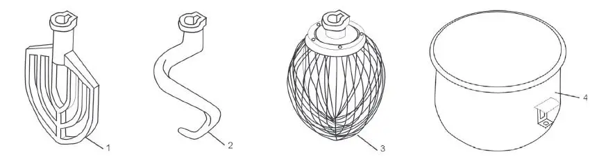 AVANTCO MX60 Gear Driven 60 Qt. Commercial Mixer 1
