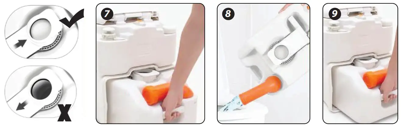 serenelife SLCATL520 Outdoor Portable Cassette Toilet - PREPARING FOR USE2