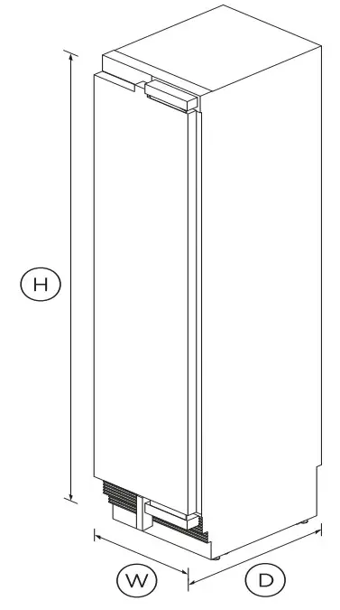 FISHER PAYKEL RS1884FRJ1 Integrated Column Freezer - fig