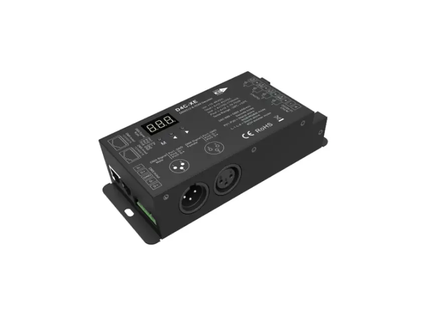 Superlighting D4c-xe 4 Channel Constant Current Dmx512 And Rdm Decoder Instruction Manual