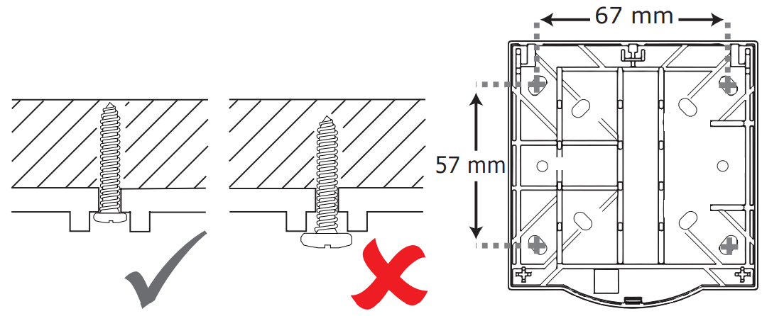Firecell FC 200 002 Wireless Call Point - Fix mounting plate