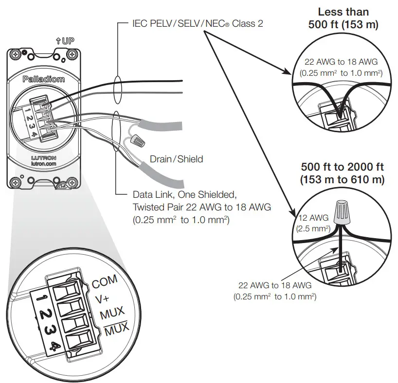 HQWT B P2W Lutron Palladiom QS Wallstations - Figure 2