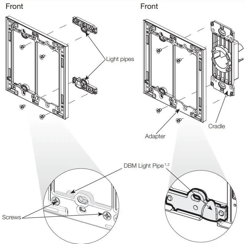 HQWT B P2W Lutron Palladiom QS Wallstations - Figure