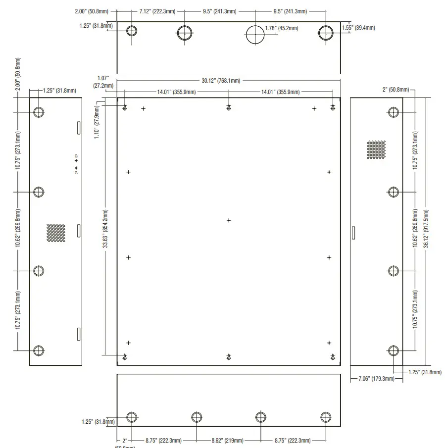 Altronix Trove1V1 Trove1 Enclosure - Dimensions 3