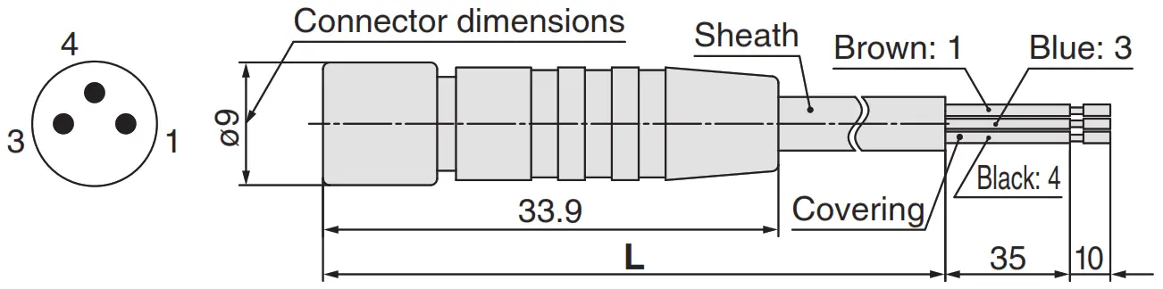 SMC DXT1215 Series High Speed Pilot Operated Solenoid Valve - Connector dimensions