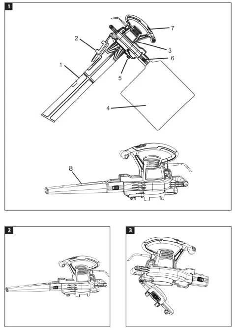 MEEC TOOLS 011398 230V Leaf Blower Vacuum Cleaner - fig 1