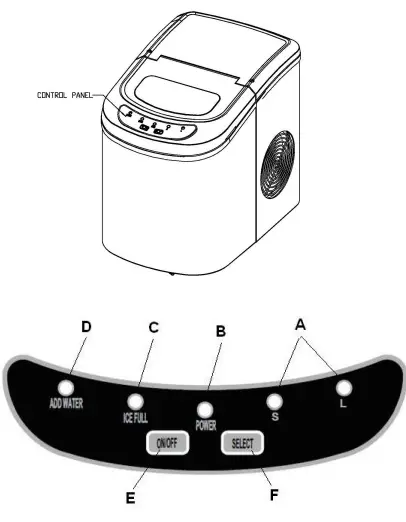 WELLFOR EP-HPY-22769SL Mini Portable Electric Ice MakerFIG3