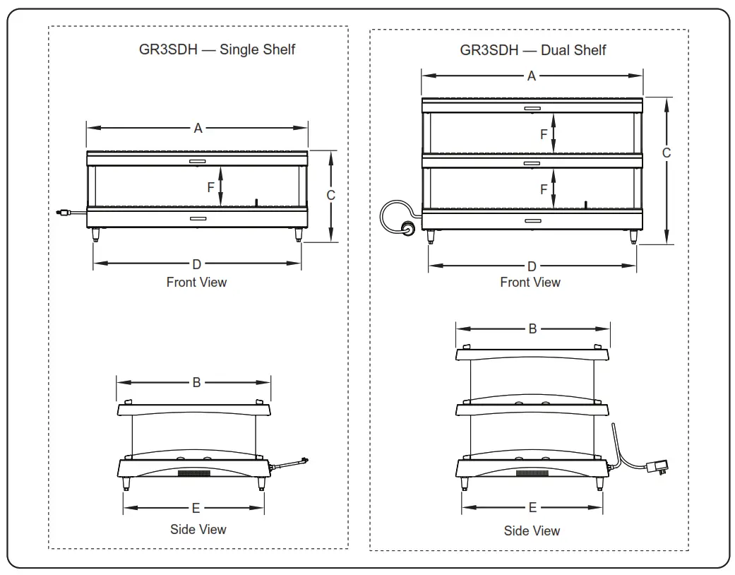 Hatco GR3SDH Series Heated Glass Merchandising Warmer - 7