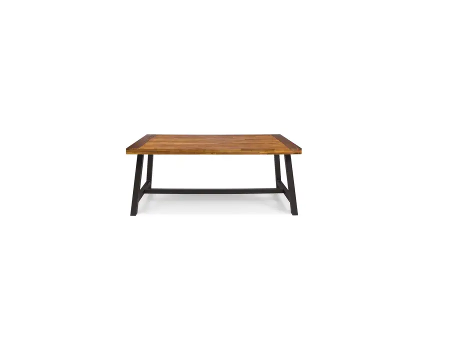 Noble House 108945 Colcord Teak Rectangular Wood And Metal Outdoor Dining Table User Manual