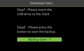 NGTeco Time Clock - D1 - Backup User Data